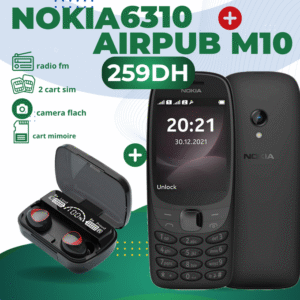 NOKIA 6310 + m10 سماعات كهدية